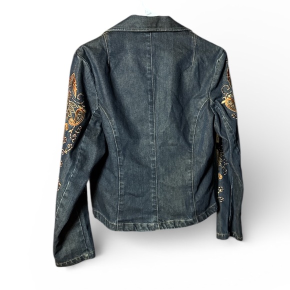 Gordon James Embroidered Denim Jacket size medium, cotton - Picture 3 of 7